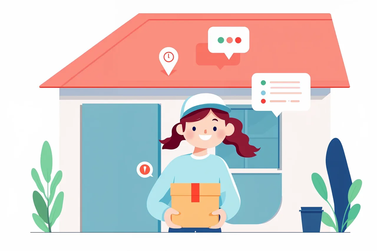 AI collects address, time, and routing requests