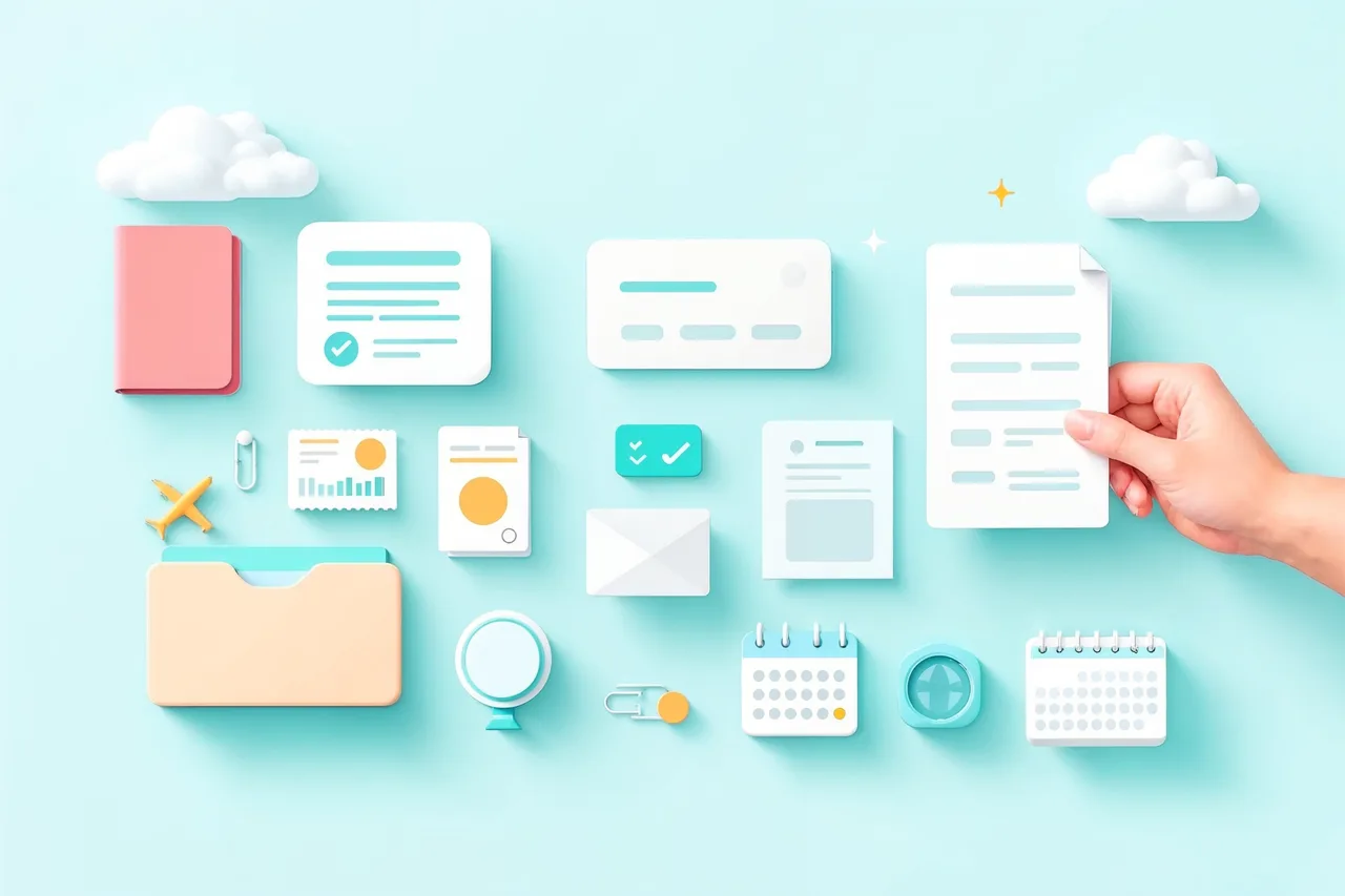 Booking, changes, and documents in a single flow